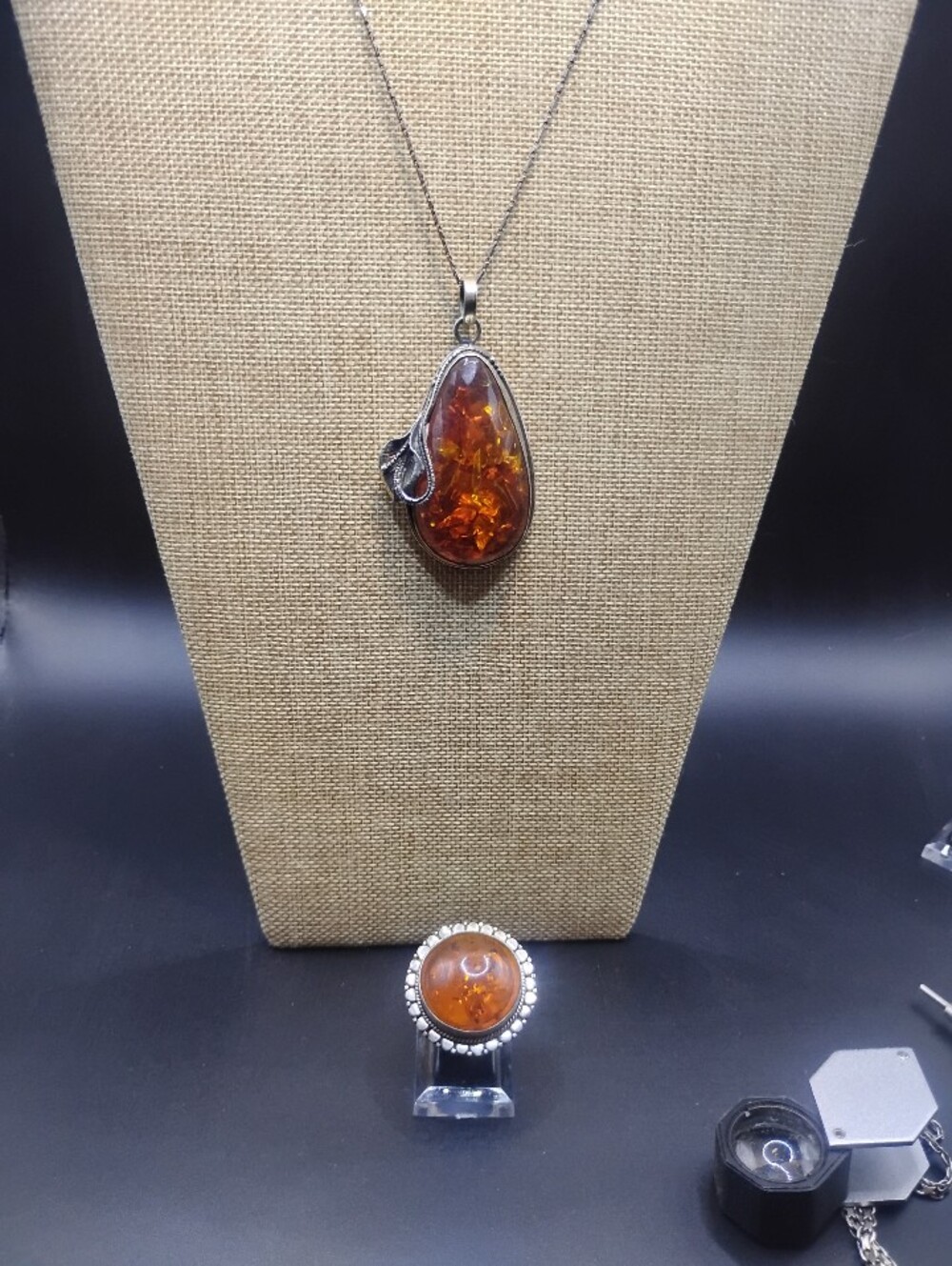 Sterling Silver & Amber